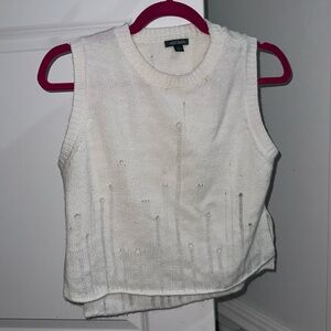 Wild Fable White Sweater Tank Top